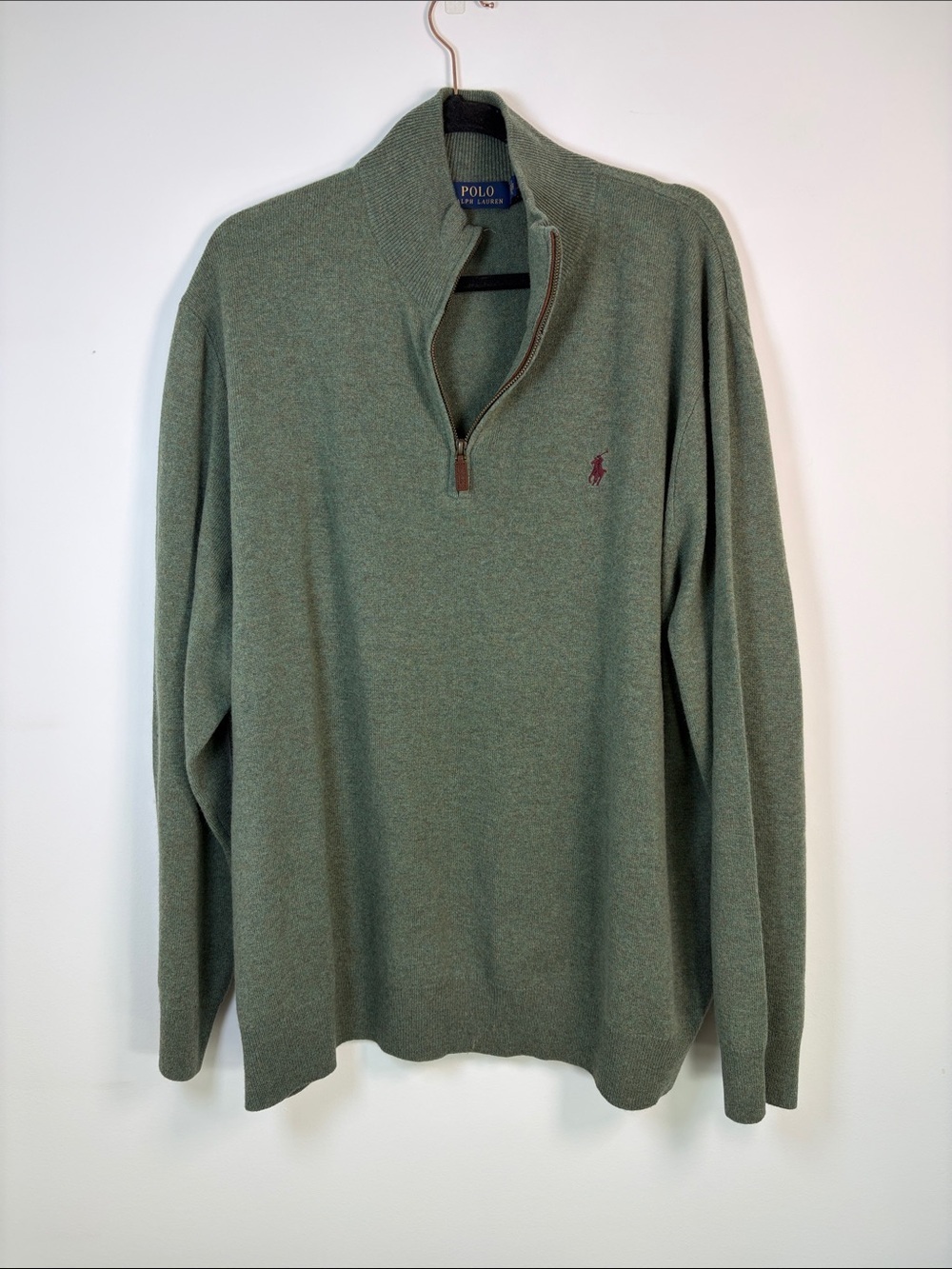 Polo Ralph Lauren Merino wool Half-Zip Mock Neck Sweater - 3XB